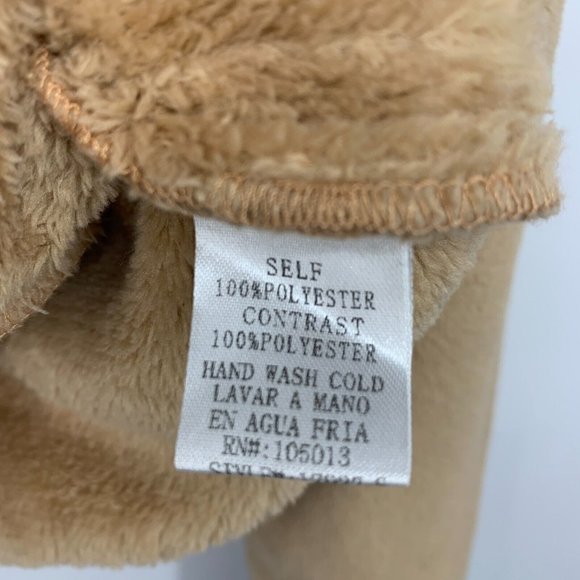 Andree by Unit Jacket Fleece Brown Tan Button Snap Pockets - Picture 5 of 6